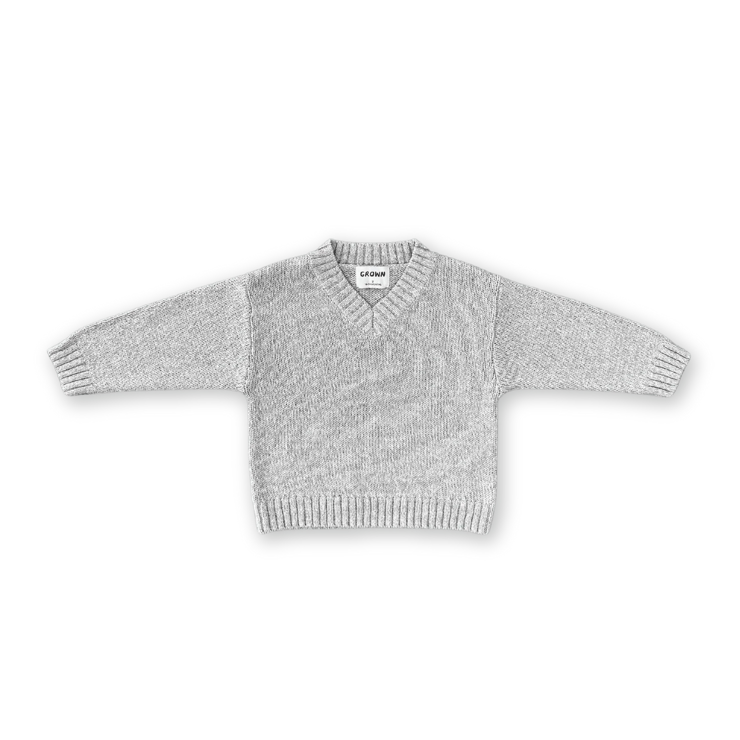 V-Neck pull over | grey marle