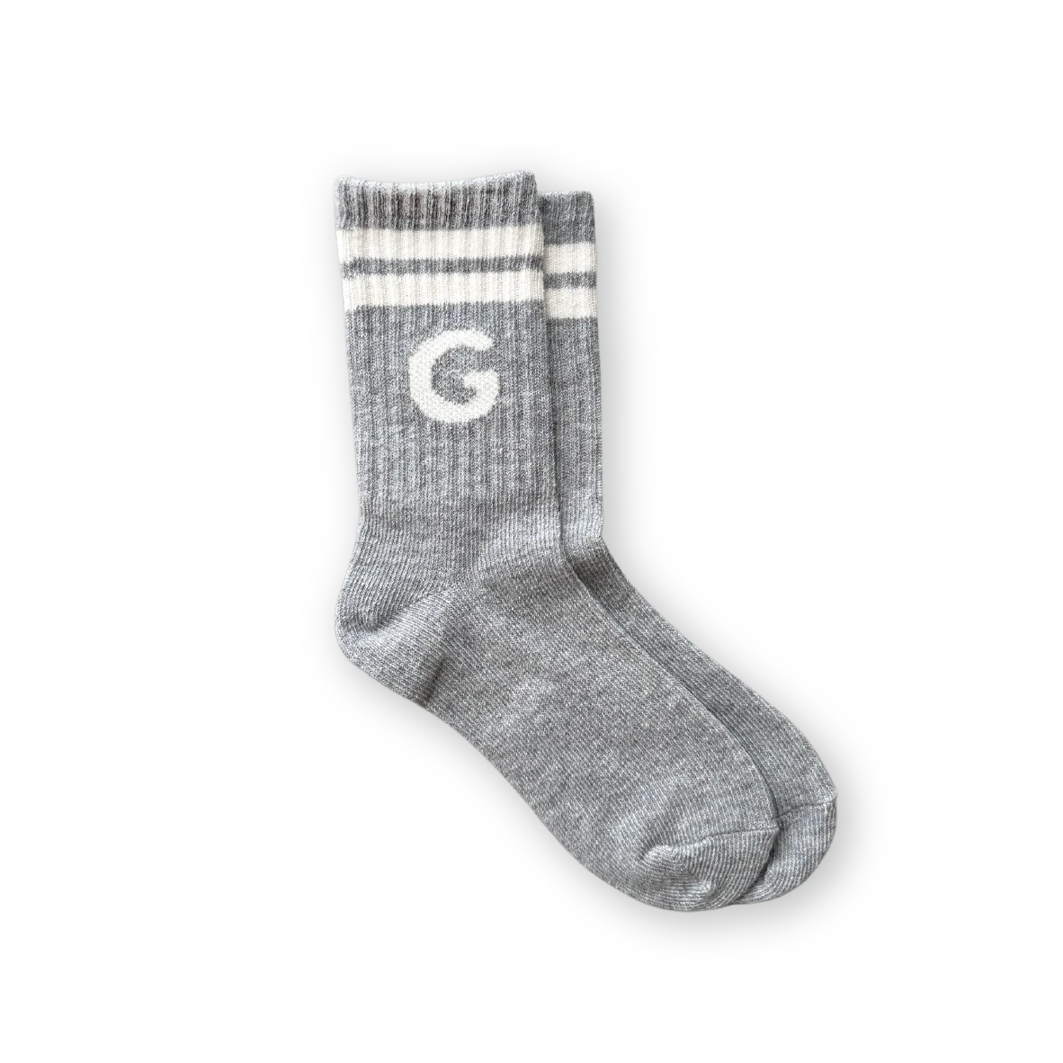 Stripe logo socks | grey marle