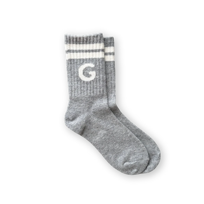 Stripe logo socks | grey marle