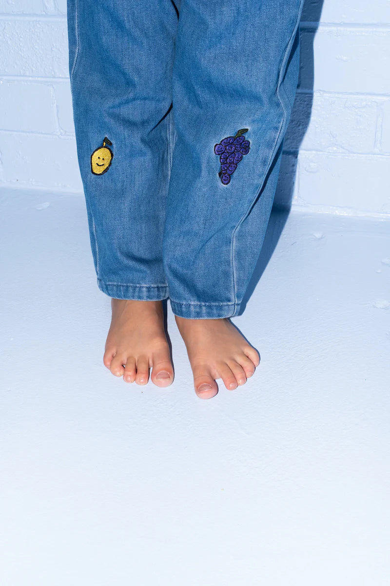 Organic Fruit Salad Denim Pants