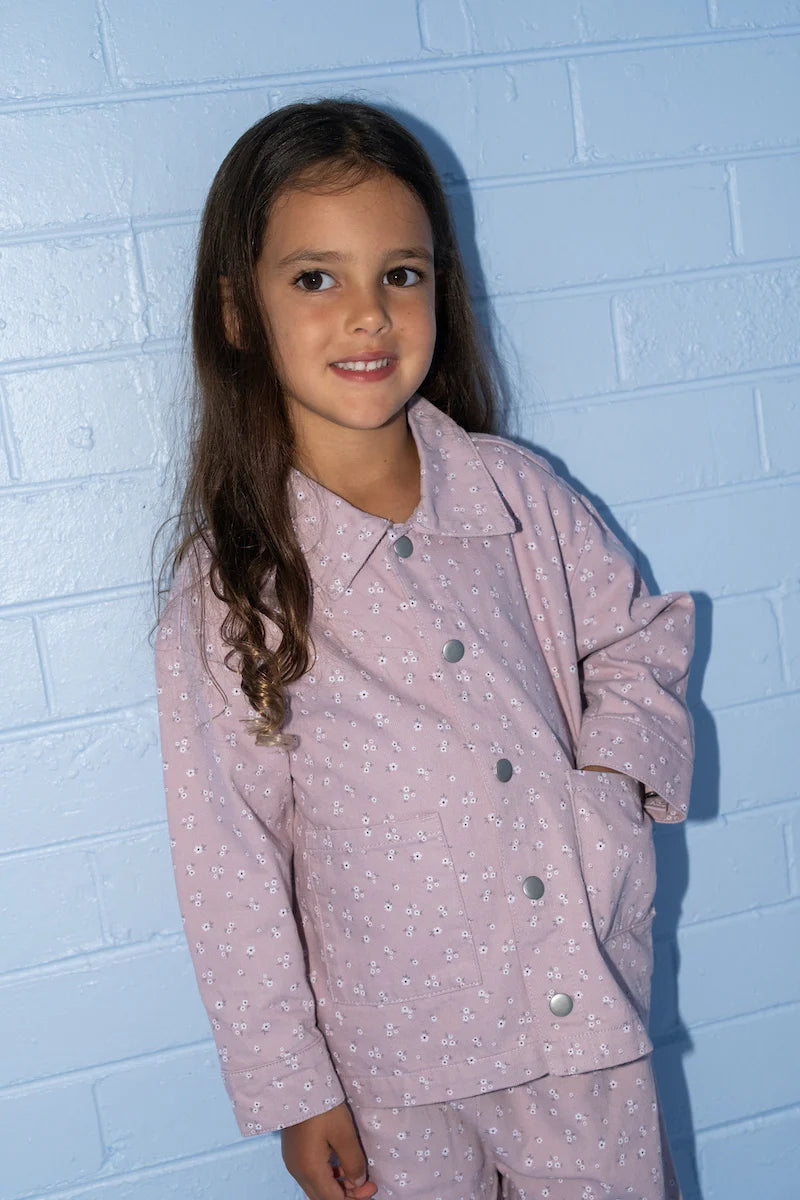 Organic Bloom Denim Shirt Jacket