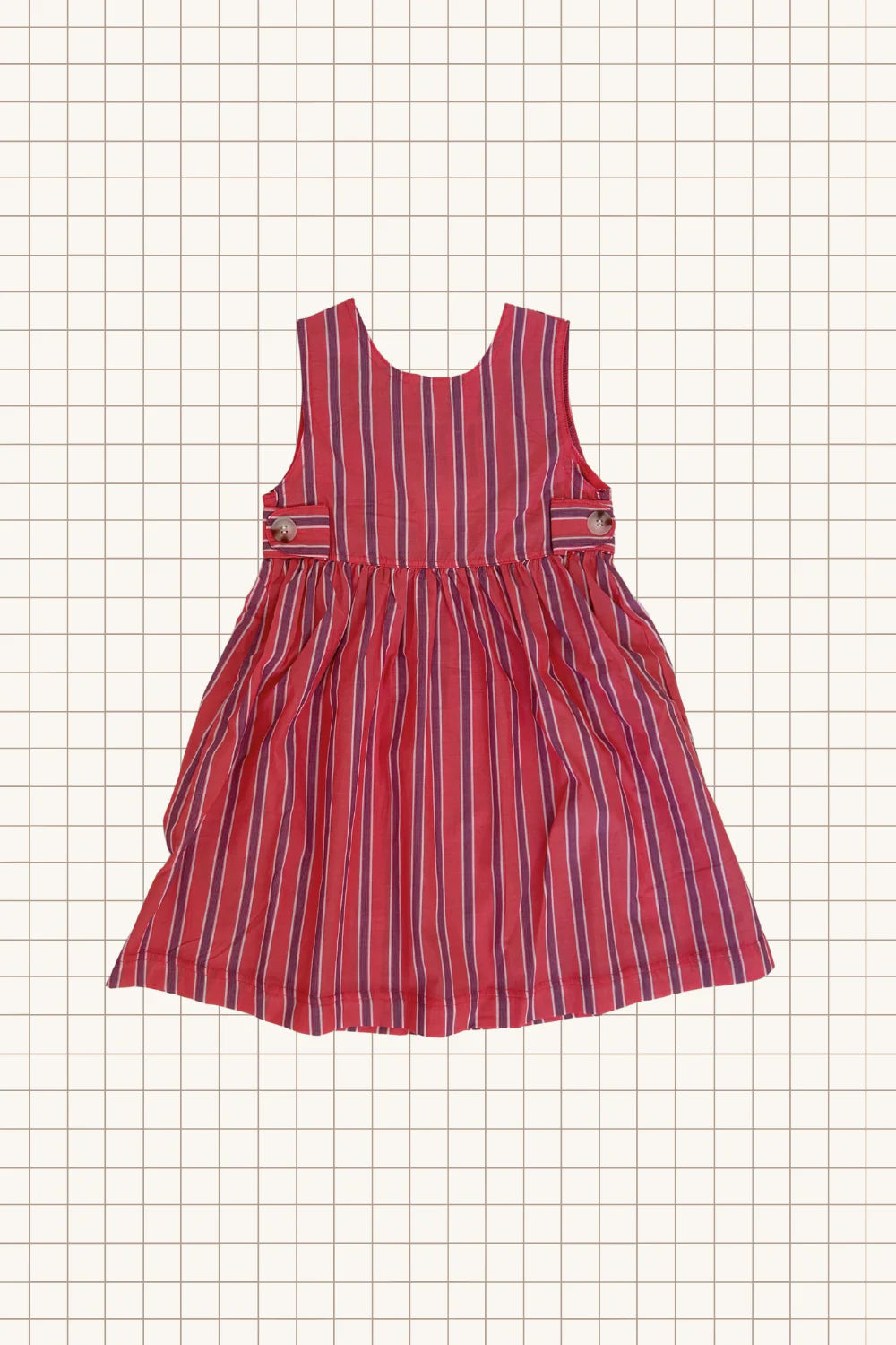 Holiday Midi Dress | Peach Stripe