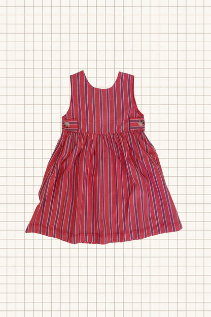 Holiday Midi Dress | Peach Stripe