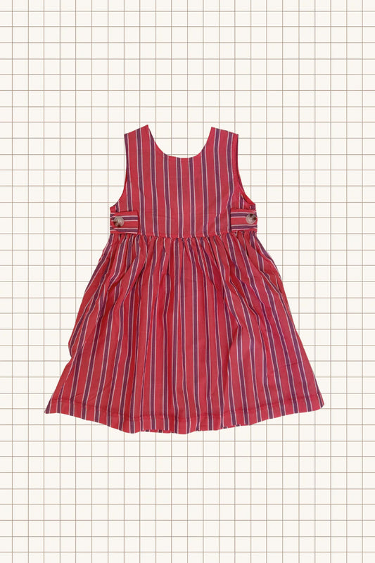 Holiday Midi Dress | Peach Stripe