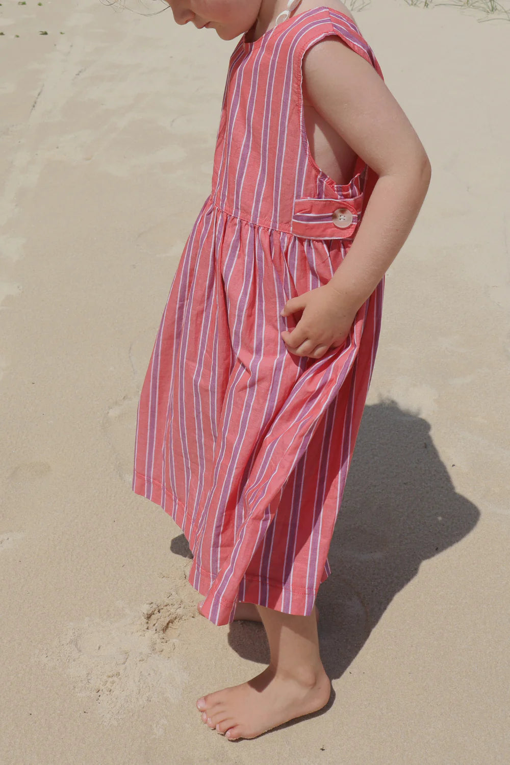 Holiday Midi Dress | Peach Stripe