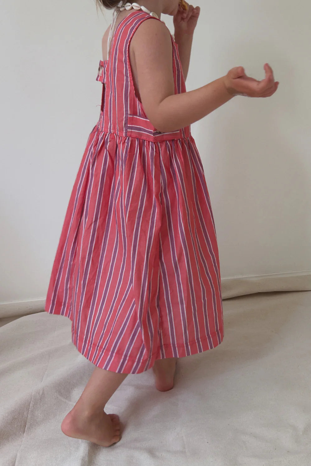 Holiday Midi Dress | Peach Stripe