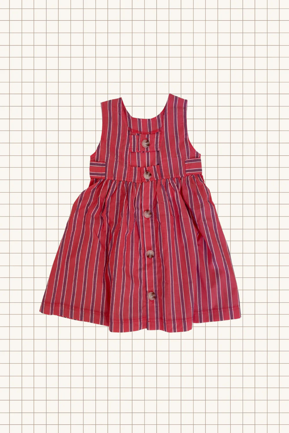 Holiday Midi Dress | Peach Stripe