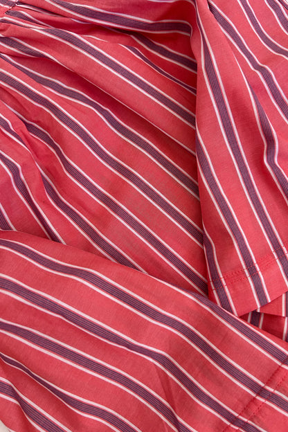 Holiday Midi Dress | Peach Stripe