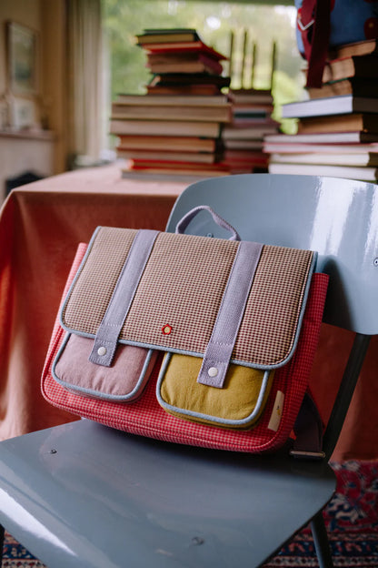 school bag | lemon tree | gingham flower + rose