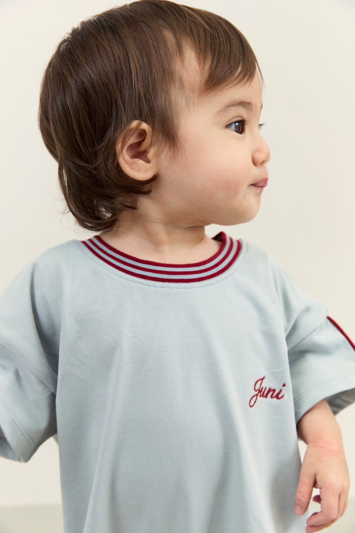 Riley T-Shirt Romper | Stone Blue