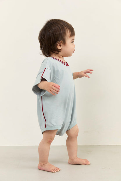 Riley T-Shirt Romper | Stone Blue