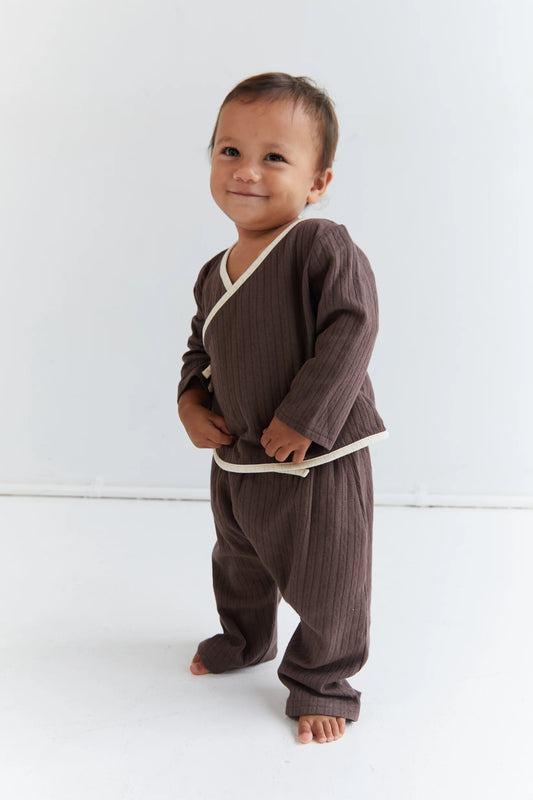 August Pointelle Set | cocoa