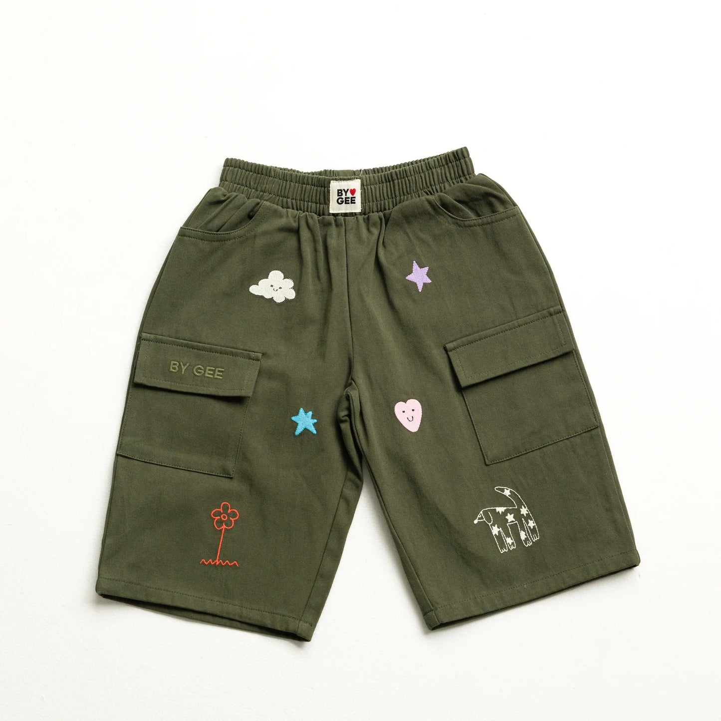Cropped Wide Leg Cargo Pant | Khaki