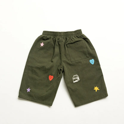 Cropped Wide Leg Cargo Pant | Khaki