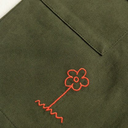 Cropped Wide Leg Cargo Pant | Khaki