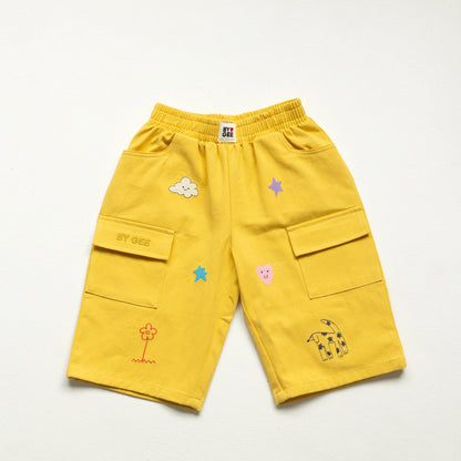 Cropped Wide Leg Cargo Pant | Sunshine