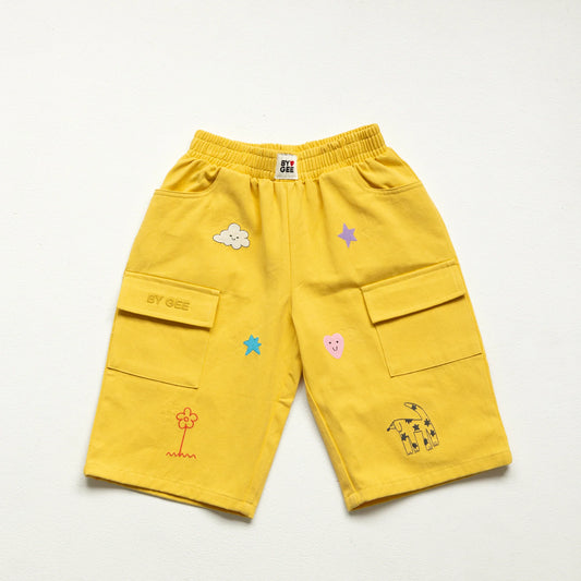 Cropped Wide Leg Cargo Pant | Sunshine
