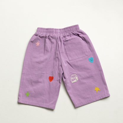 Cropped Wide Leg Cargo Pant | Lavender