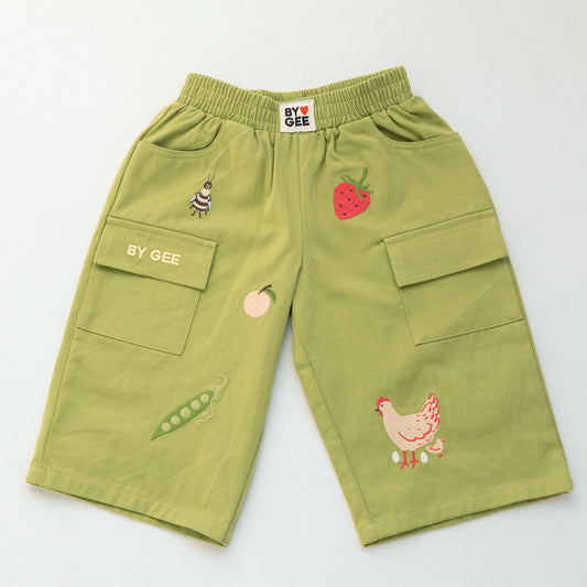 Cropped Wide Leg Cargo Pant | Apple