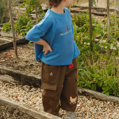 Cropped Wide Leg Cargo Pant | Chocolate