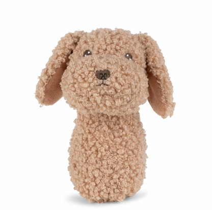Lionel the labrador baby rattle side angle