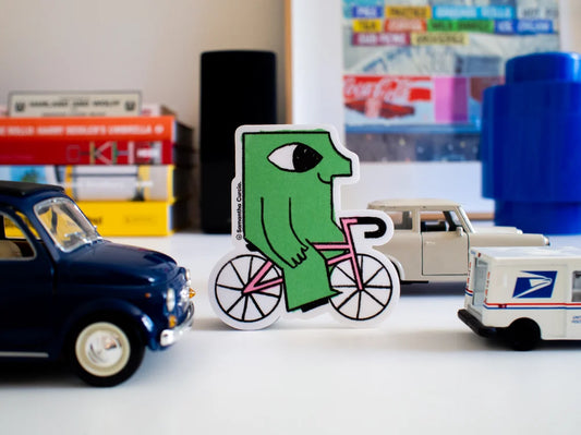 Cyclist on a cruise - vinyl sticker (Copy)