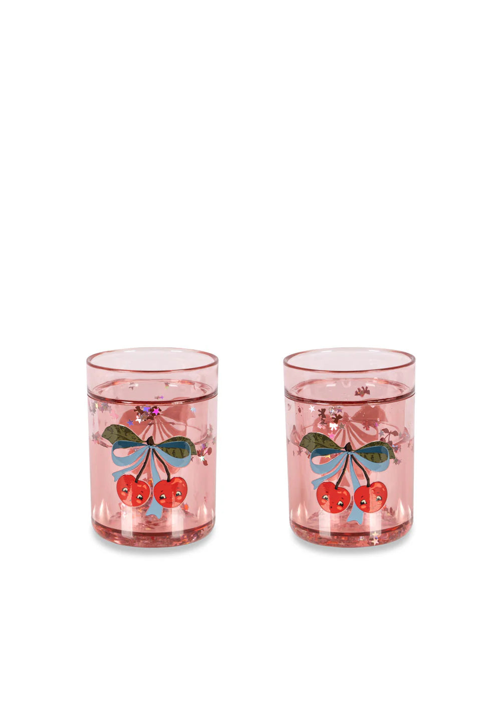 2 pack glitter cups | cherry bow