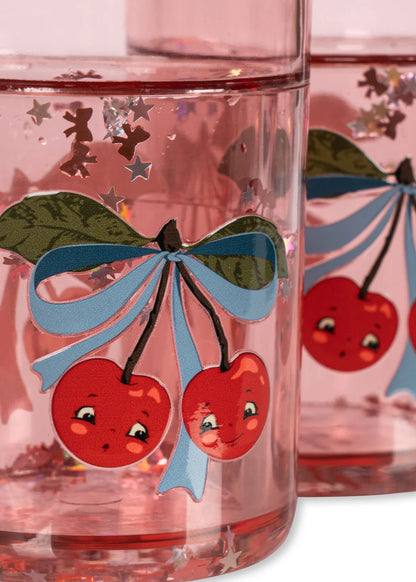 2 pack glitter cups | cherry bow
