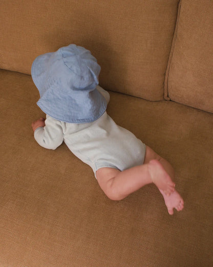 LONG SLEEVE BABY BODY | WASHED BLUE