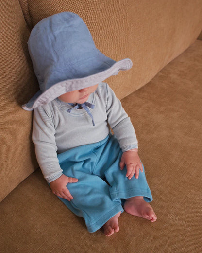 LONG SLEEVE BABY BODY | WASHED BLUE