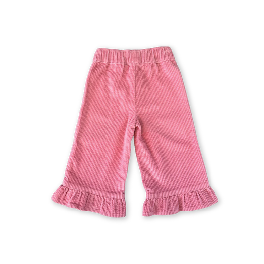Organic Cord Frill Pant | Sorbet