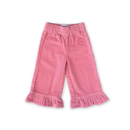 Organic Cord Frill Pant | Sorbet
