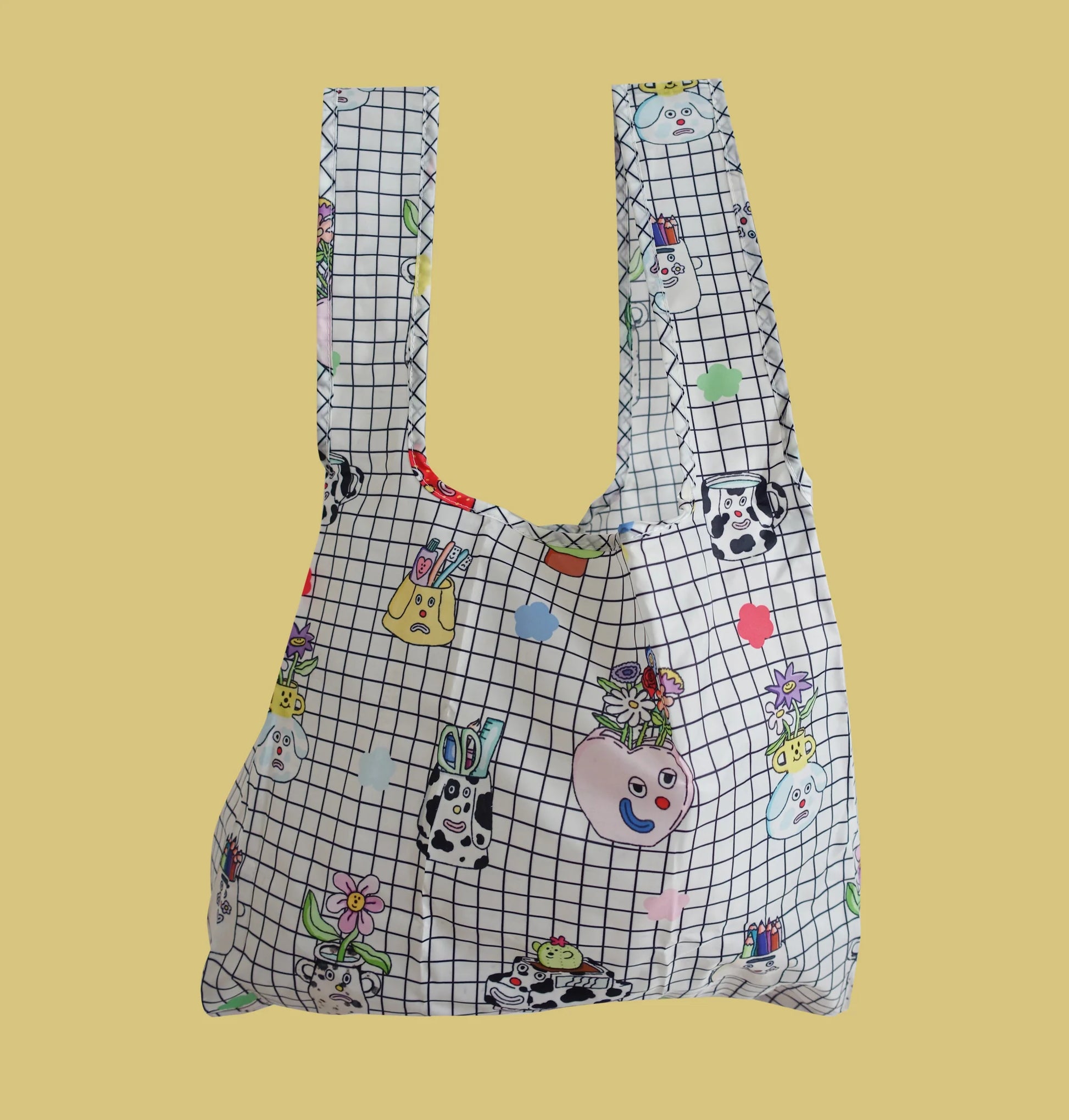 Re-usable bag in Mini minis check by Yes Buddy