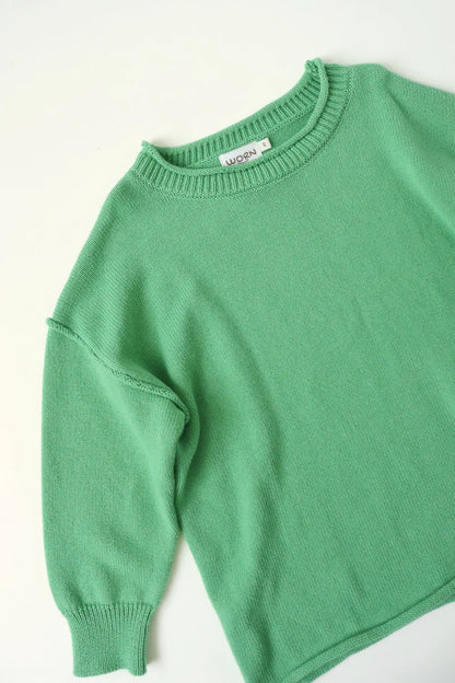 Rolly Knit Jumper | Apple Green