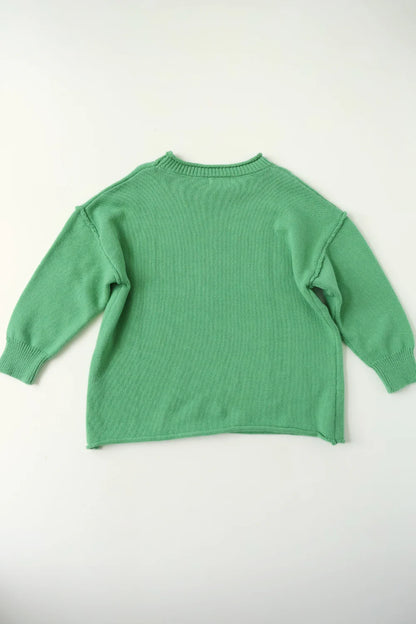 Rolly Knit Jumper | Apple Green