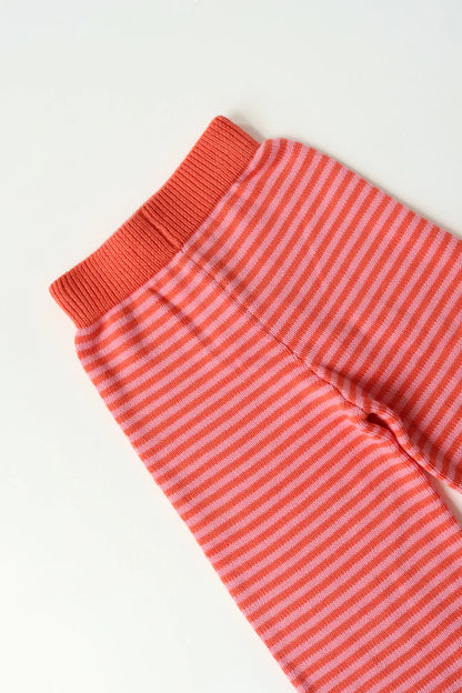 Rolly Knit Pants | Strawberry Stripe