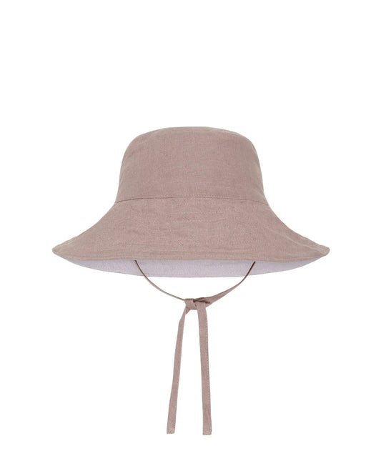 baby sun hat with ties | lilac *PRE ORDER*