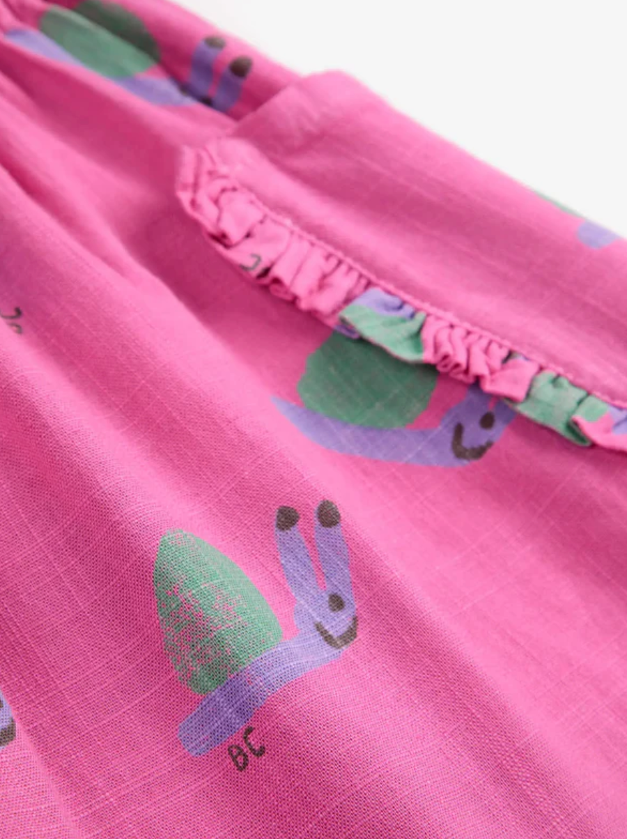 Funny snail all over woven skirt