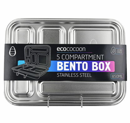 Stainless steel bento lunchbox | 5 compartments | grape