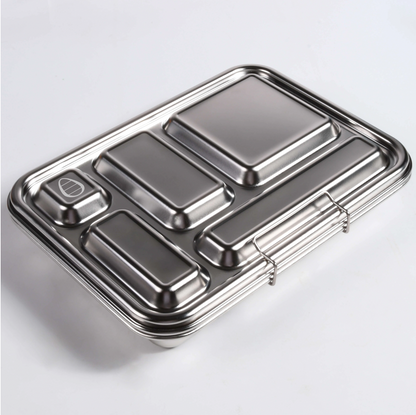 Stainless steel bento lunchbox | 5 compartments | grape