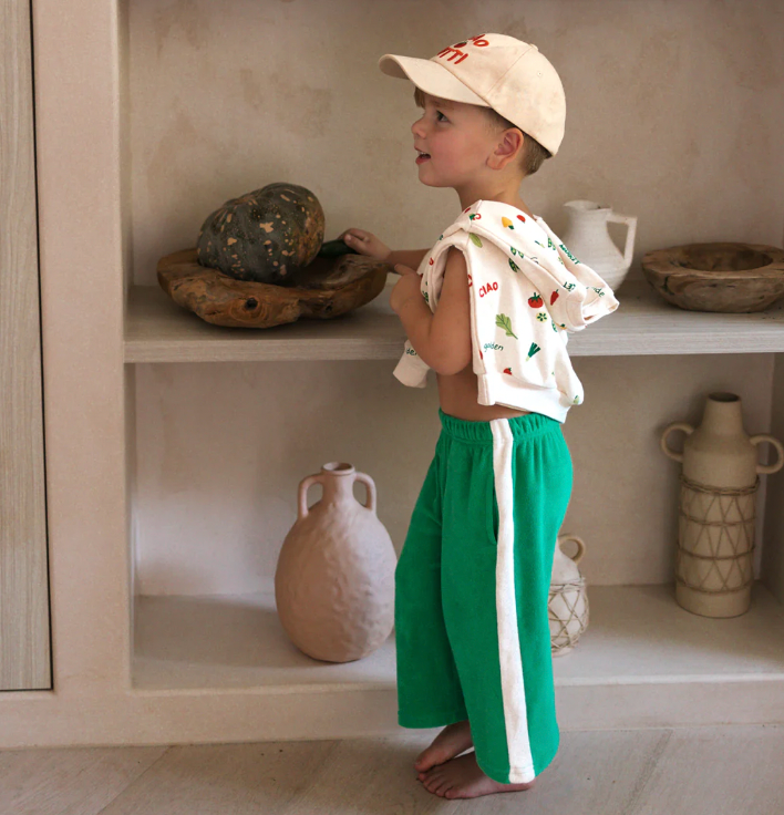 Ciao Tutti relaxed pants terry | green leaf