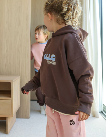 Olle world hoodie | espresso