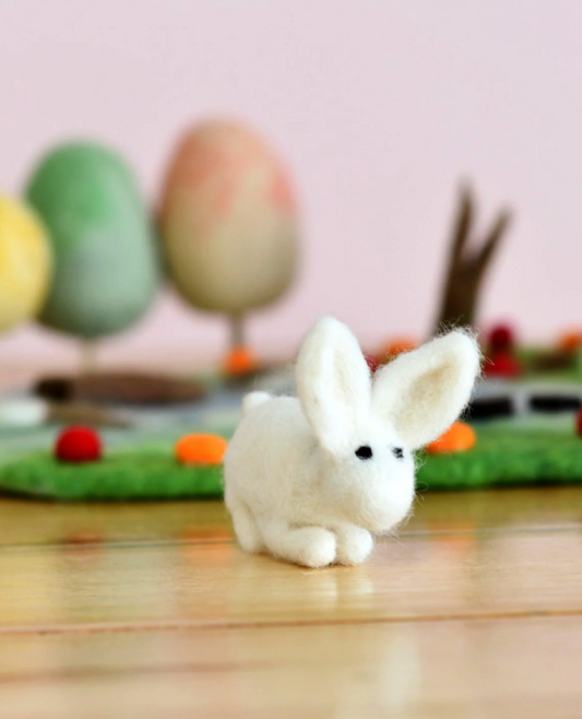 felt rabbit toy | white
