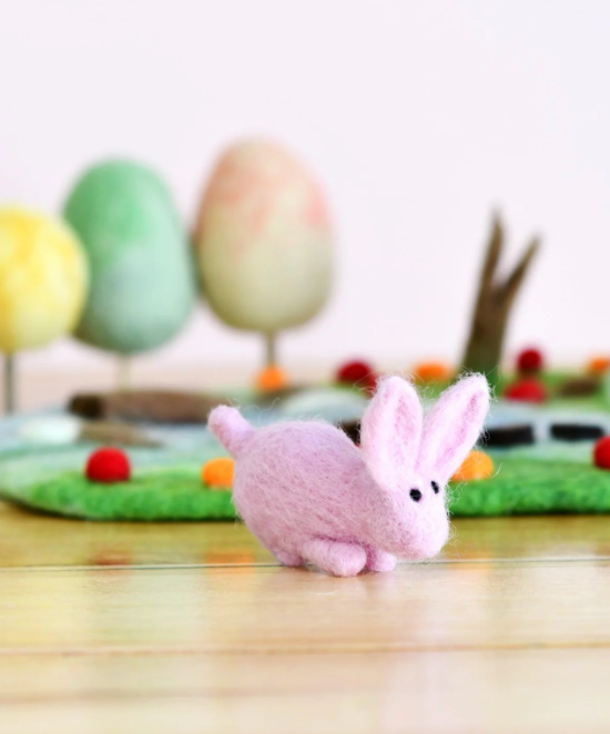 felt rabbit toy | pink