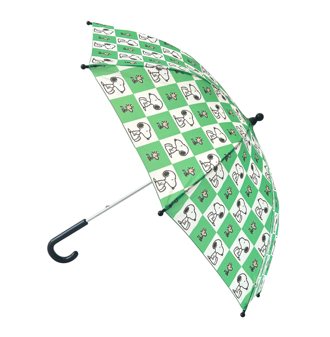 Peanuts umbrella - green checkerboard