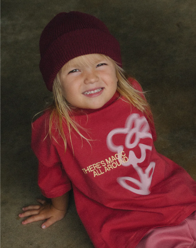 fleur tee | burgundy