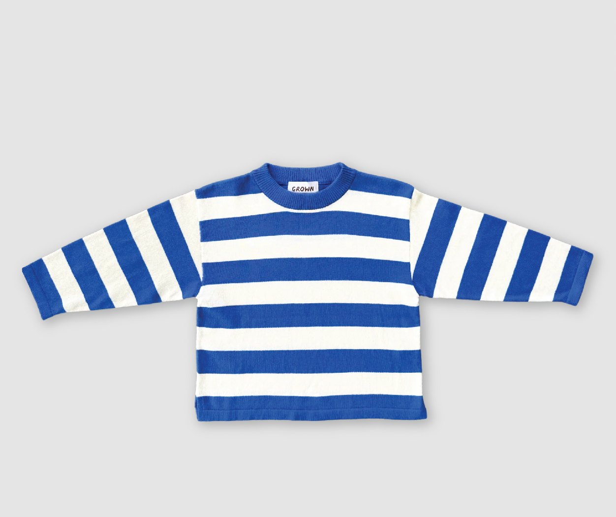 Stripe long sleeve knitted tee
