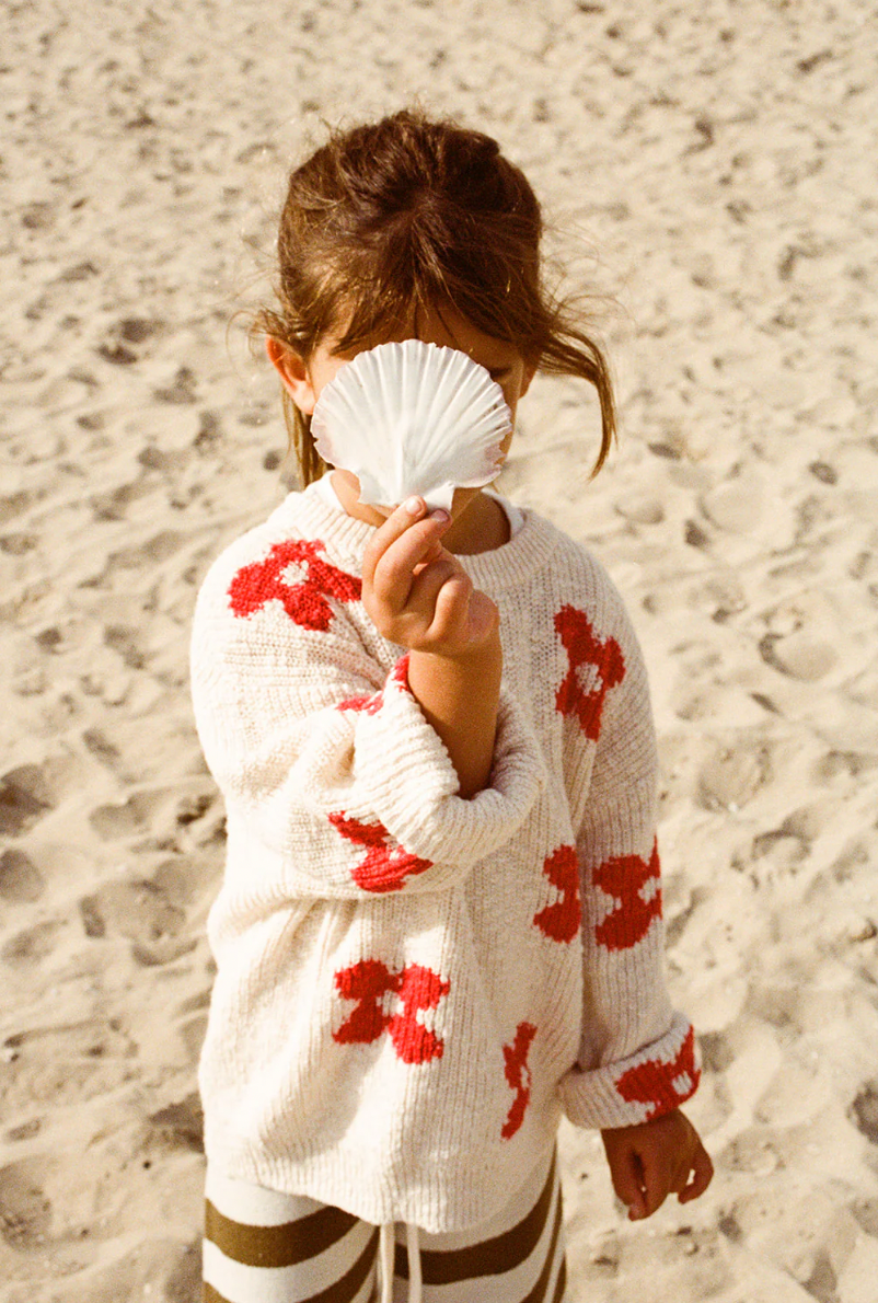 Knitted post pullover