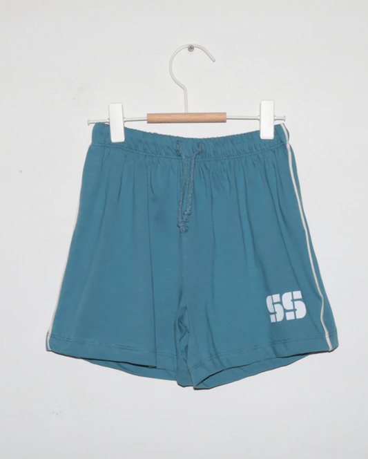 stencil jersey short | blue