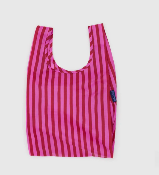 baby baggu | pink and red painted stripe